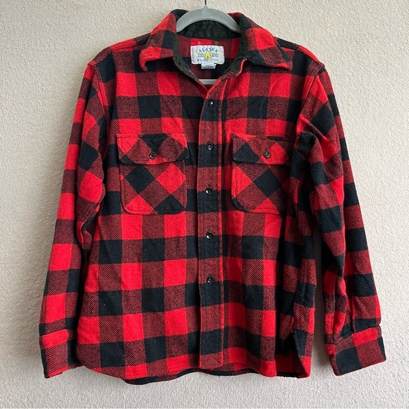 Vintage Alaska Winderness Gear Cotton Flannel Button Down Shirt-Men’s M-Plaid - Picture 1 of 9